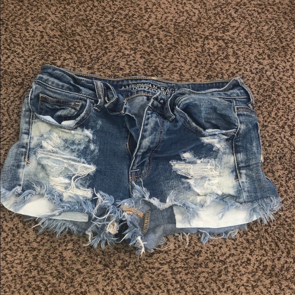 American eagle super stretch jean shorts